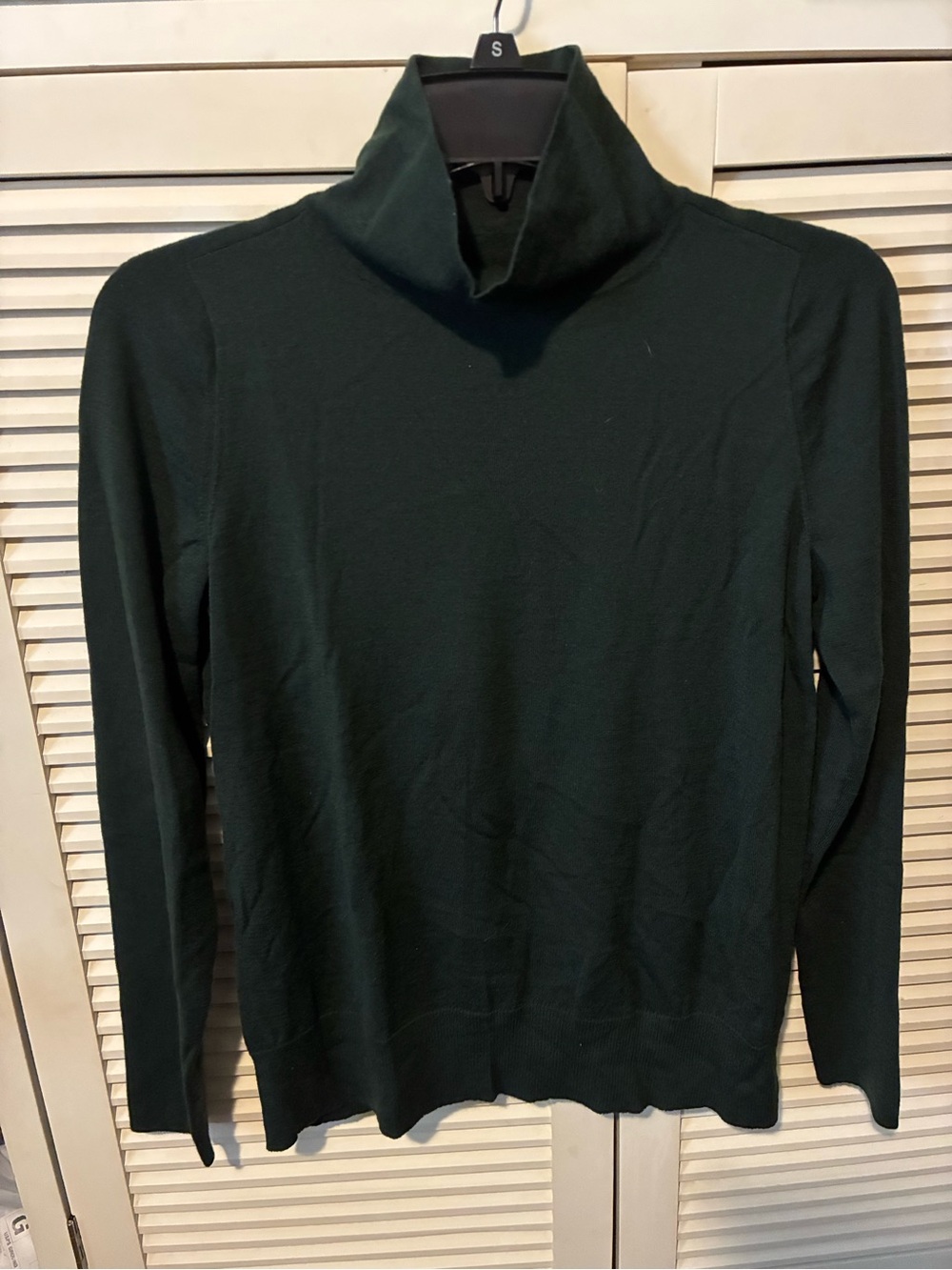 Lafayette 148 New York Deep Wool Forest Green Turtleneck Sweater